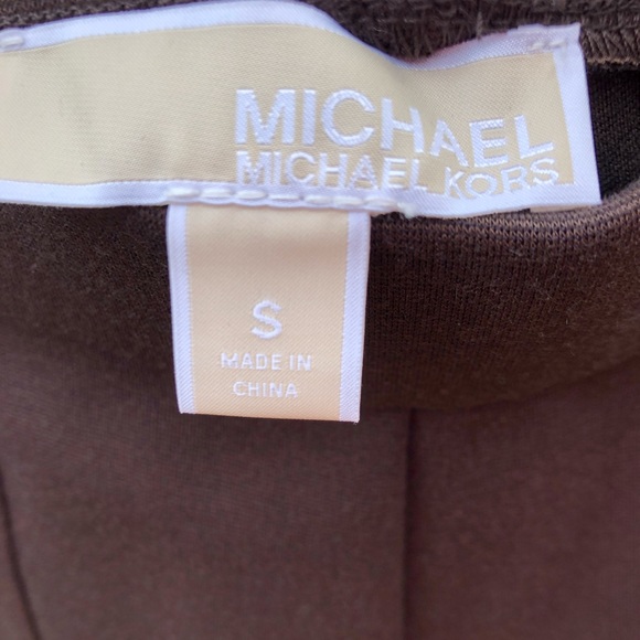 NWT Michael Kors size S brown spandex pants - Picture 4 of 5